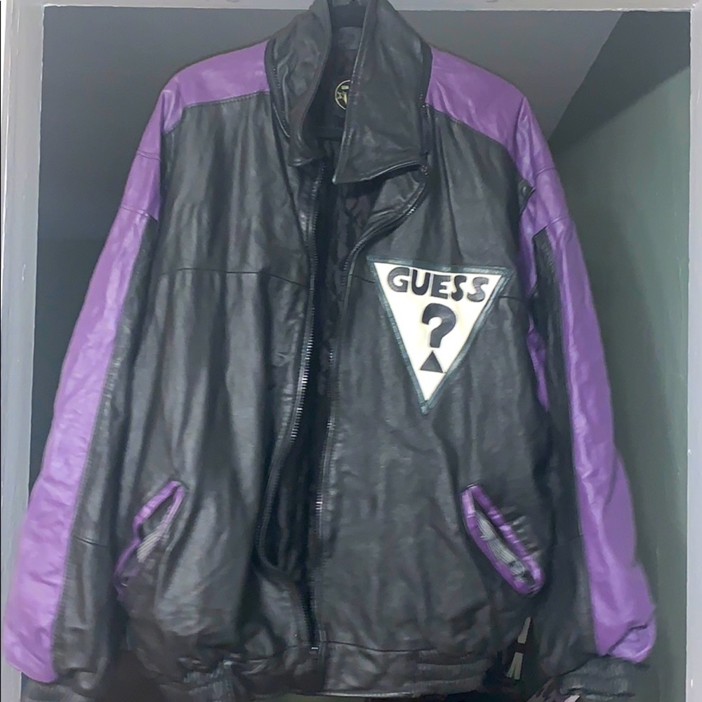 Men’s Vintage Genuine Leather Guess Jacket